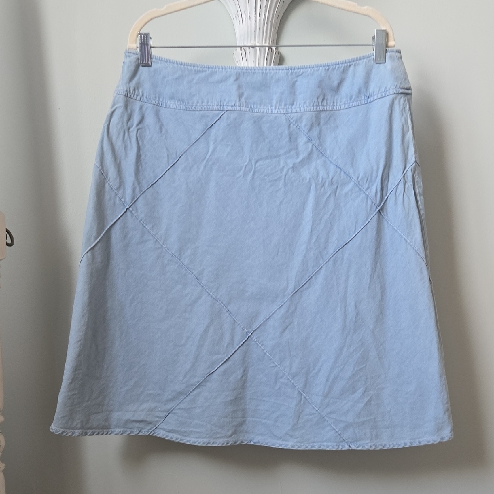 Jones New York Light Blue A-Line Skirt